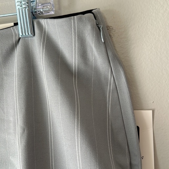 Women's Pin Strip Gray Business Slacks Pants A New Day Skinny Ankle - Picture 2 of 3